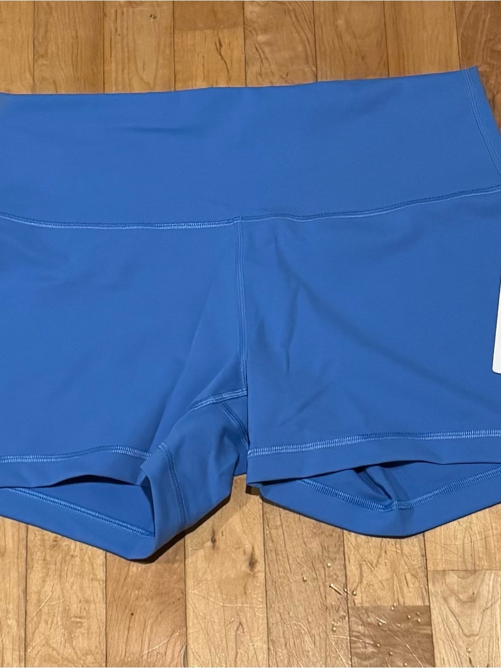 NWT Lululemon Wunder Train High Rise Bike Shorts in Pool Party
